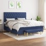 Box spring bed with blue fabric mattress 160x200 cm by vidaXL, Beds and slatted bases - Ref: Foro24-3137411, Price: 649,99 €,...