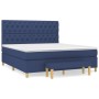 Cama box spring con colchón tela azul 160x200 cm de vidaXL, Camas y somieres - Ref: Foro24-3137411, Precio: 649,99 €, Descuen...