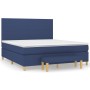 Cama box spring con colchón tela azul 160x200 cm de vidaXL, Camas y somieres - Ref: Foro24-3137011, Precio: 592,05 €, Descuen...