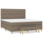 Cama box spring con colchón tela gris taupe 160x200 cm de vidaXL, Camas y somieres - Ref: Foro24-3137409, Precio: 676,24 €, D...