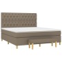 Cama box spring con colchón tela gris taupe 160x200 cm de vidaXL, Camas y somieres - Ref: Foro24-3137409, Precio: 676,24 €, D...