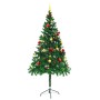 Künstlicher Weihnachtsbaum mit Kugeln und LED-Lichtern 180 cm grün von vidaXL, Weihnachtsbäume - Ref: Foro24-321500, Preis: 5...