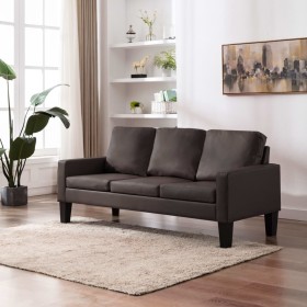 3 seater brown synthetic leather sofa by vidaXL, Sofas - Ref: Foro24-288762, Price: 283,48 €, Discount: %