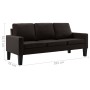 3 seater brown synthetic leather sofa by vidaXL, Sofas - Ref: Foro24-288762, Price: 283,99 €, Discount: %