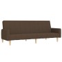 2-seater sofa bed with footrest in brown fabric by vidaXL, Sofas - Ref: Foro24-3080550, Price: 281,94 €, Discount: %