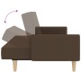 2-seater sofa bed with footrest in brown fabric by vidaXL, Sofas - Ref: Foro24-3080550, Price: 281,94 €, Discount: %