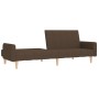 2-seater sofa bed with footrest in brown fabric by vidaXL, Sofas - Ref: Foro24-3080550, Price: 281,94 €, Discount: %