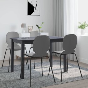 Solid black rubber wood dining table 114x71x75 cm by vidaXL, Kitchen and dining tables - Ref: Foro24-247364, Price: 138,80 €,...