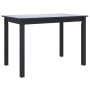 Solid black rubber wood dining table 114x71x75 cm by vidaXL, Kitchen and dining tables - Ref: Foro24-247364, Price: 155,52 €,...