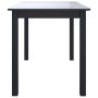 Solid black rubber wood dining table 114x71x75 cm by vidaXL, Kitchen and dining tables - Ref: Foro24-247364, Price: 155,52 €,...