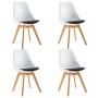 Dining chairs 4 units black and white synthetic leather by vidaXL, dining chairs - Ref: Foro24-246774, Price: 226,95 €, Disco...