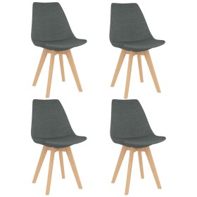 Sillas de comedor 4 unidades tela gris claro de vidaXL, Sillas de comedor - Ref: Foro24-324160, Precio: 173,93 €, Descuento: %