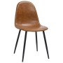 Dining chairs 2 pcs shiny brown synthetic leather by vidaXL, dining chairs - Ref: Foro24-325639, Price: 124,46 €, Discount: %