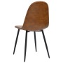 Dining chairs 2 pcs shiny brown synthetic leather by vidaXL, dining chairs - Ref: Foro24-325639, Price: 124,46 €, Discount: %