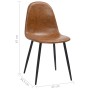 Dining chairs 2 pcs shiny brown synthetic leather by vidaXL, dining chairs - Ref: Foro24-325639, Price: 124,46 €, Discount: %