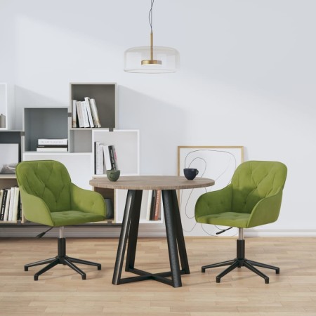 Swivel dining chairs 2 units light green velvet by vidaXL, dining chairs - Ref: Foro24-3103380, Price: 174,07 €, Discount: %