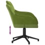 Swivel dining chairs 2 units light green velvet by vidaXL, dining chairs - Ref: Foro24-3103380, Price: 174,07 €, Discount: %