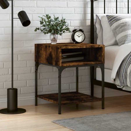 Engineered wood smoked oak bedside table 40x41x50 cm by vidaXL, Nightstands - Ref: Foro24-825877, Price: 30,49 €, Discount: %