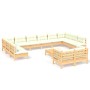 Garden furniture 13 pieces cream pine wood cushions by vidaXL, Garden sets - Ref: Foro24-3097277, Price: 935,77 €, Discount: %