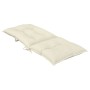 High back garden chair cushion 2 pcs cream fabric 120x50x7cm by vidaXL, Cushions for chairs and sofas - Ref: Foro24-314239, P...