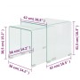 Set of two stackable clear tempered glass coffee tables by vidaXL, Coffee table - Ref: Foro24-244191, Price: 168,15 €, Discou...