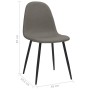 Sillas de comedor 4 unidades cuero sintético gris oscuro de vidaXL, Sillas de comedor - Ref: Foro24-325640, Precio: 193,26 €,...