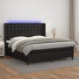 Boxspringbett mit Matratze und LED schwarzem Kunstleder 160x200 cm von vidaXL, Betten und Lattenroste - Ref: Foro24-3139391, ...