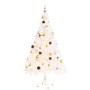 Árbol de Navidad artificial con bolas y luces LED blanco 150 cm de vidaXL, Arboles de navidad - Ref: Foro24-321502, Precio: 4...