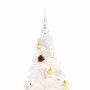 Árbol de Navidad artificial con bolas y luces LED blanco 150 cm de vidaXL, Arboles de navidad - Ref: Foro24-321502, Precio: 4...