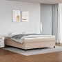 Boxspringbett mit Cappuccino-Kunstledermatratze 160x200cm von vidaXL, Betten und Lattenroste - Ref: Foro24-3144619, Preis: 48...