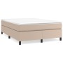 Cama box spring con colchón cuero sintético capuchino 160x200cm de vidaXL, Camas y somieres - Ref: Foro24-3144619, Precio: 43...