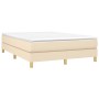 Estructura de cama de tela color crema 140x190 cm de vidaXL, Camas y somieres - Ref: Foro24-3120611, Precio: 104,93 €, Descue...