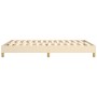 Estructura de cama de tela color crema 140x190 cm de vidaXL, Camas y somieres - Ref: Foro24-3120611, Precio: 104,93 €, Descue...