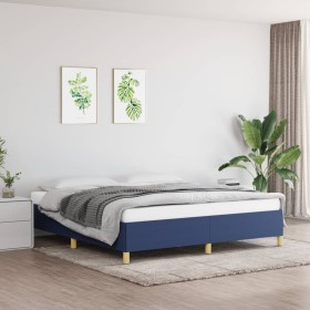 Blue fabric bed frame 160x200 cm by vidaXL, Beds and slatted bases - Ref: Foro24-3120975, Price: 135,99 €, Discount: %