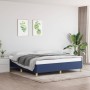 Estructura de cama de tela azul 160x200 cm de vidaXL, Camas y somieres - Ref: Foro24-3120975, Precio: 135,99 €, Descuento: %