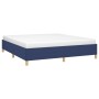 Estructura de cama de tela azul 160x200 cm de vidaXL, Camas y somieres - Ref: Foro24-3120975, Precio: 135,99 €, Descuento: %