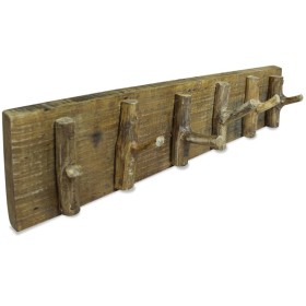 Perchero madera maciza reciclada 60x15 cm de vidaXL, Percheros para sombreros y abrigos - Ref: Foro24-244501, Precio: 40,51 €...