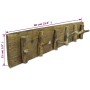 Recycled solid wood coat rack 60x15 cm by vidaXL, Hat and coat racks - Ref: Foro24-244501, Price: 40,51 €, Discount: %