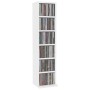 Plywood white CD shelf 21x20x88 cm by vidaXL, CD and DVD storage - Ref: Foro24-800351, Price: 31,63 €, Discount: %