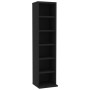 Black plywood CD shelf 21x20x88 cm by vidaXL, CD and DVD storage - Ref: Foro24-800352, Price: 33,05 €, Discount: %