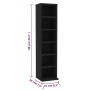 Black plywood CD shelf 21x20x88 cm by vidaXL, CD and DVD storage - Ref: Foro24-800352, Price: 33,05 €, Discount: %