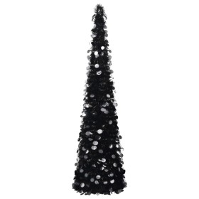 Árbol de Navidad artificial plegable PET negro 150 cm de vidaXL, Arboles de navidad - Ref: Foro24-320986, Precio: 33,88 €, De...