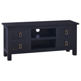 Mueble para TV madera maciza de caoba negro café 100x30x45 cm de vidaXL, Muebles TV - Ref: Foro24-288302, Precio: 182,29 €, D...