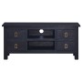 Mueble para TV madera maciza de caoba negro café 100x30x45 cm de vidaXL, Muebles TV - Ref: Foro24-288302, Precio: 182,29 €, D...