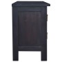 Mueble para TV madera maciza de caoba negro café 100x30x45 cm de vidaXL, Muebles TV - Ref: Foro24-288302, Precio: 182,29 €, D...