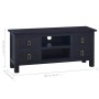 Mueble para TV madera maciza de caoba negro café 100x30x45 cm de vidaXL, Muebles TV - Ref: Foro24-288302, Precio: 182,29 €, D...