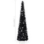 Black PET folding artificial Christmas tree 150 cm by vidaXL, Christmas trees - Ref: Foro24-320986, Price: 33,88 €, Discount: %