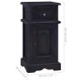 Solid mahogany wood nightstand in light black coffee color by vidaXL, Nightstands - Ref: Foro24-288832, Price: 84,46 €, Disco...