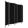 Trennwand mit 5 Paneelen schwarz 250x180 cm von vidaXL, Raumteiler - Ref: Foro24-320726, Preis: 44,44 €, Rabatt: %