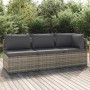 3-teiliges Gartenmöbel-Set und graue synthetische Rattankissen von vidaXL, Outdoor-Sofas - Ref: Foro24-318678, Preis: 305,02 ...